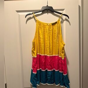 Lane Bryant NWT Size 28 Yellow, Pink, and Blue Tank Top